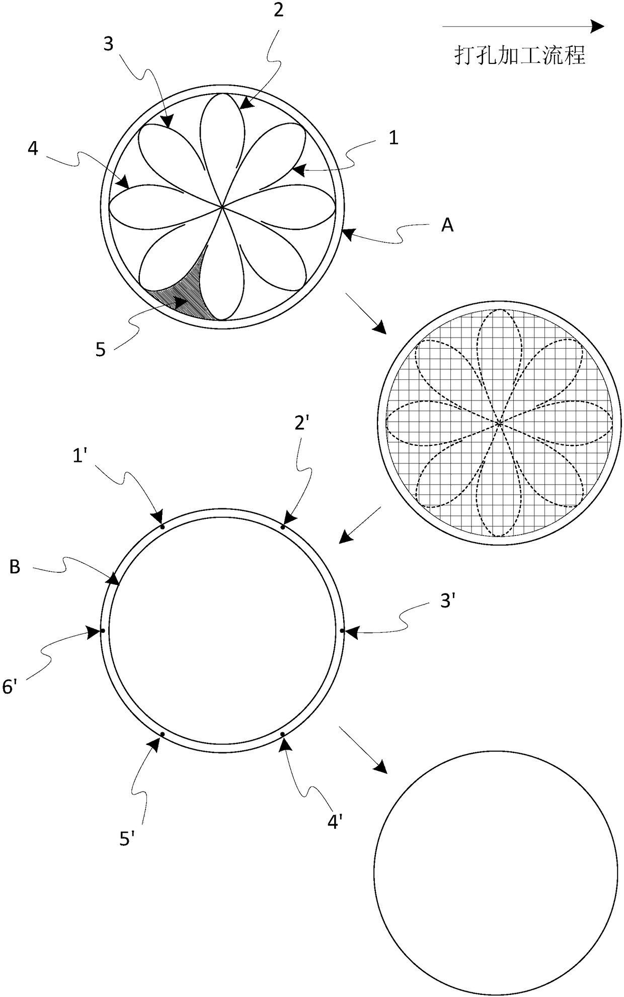 Laser punching method and device for metal