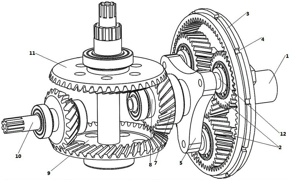 A main reducer for a coaxial twin-rotor high-speed helicopter with a pull paddle