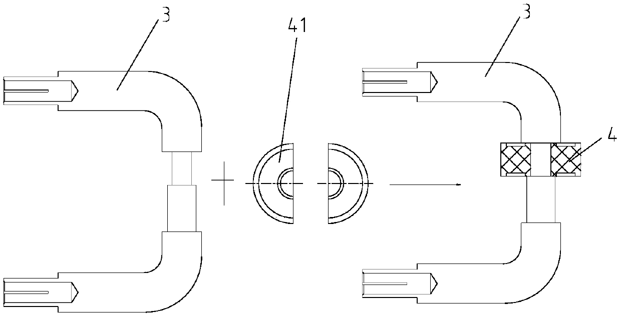 U-shaped coaxial RF connector and assembling method thereof