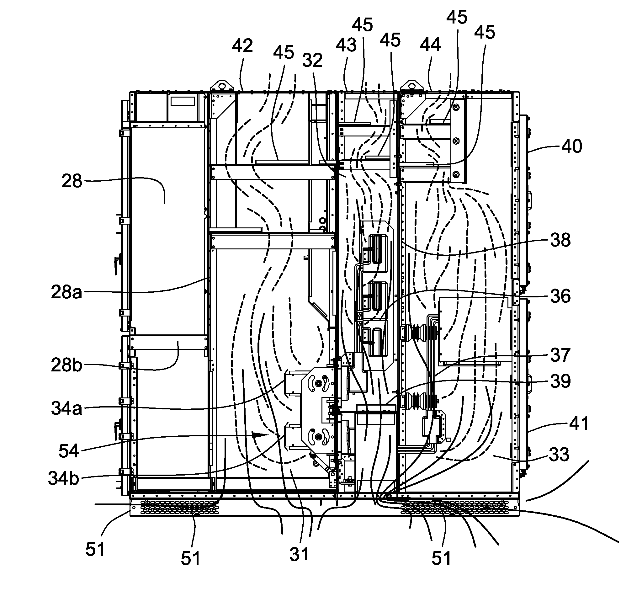 Arc-resistant switchgear enclosure with ambient air ventilation system