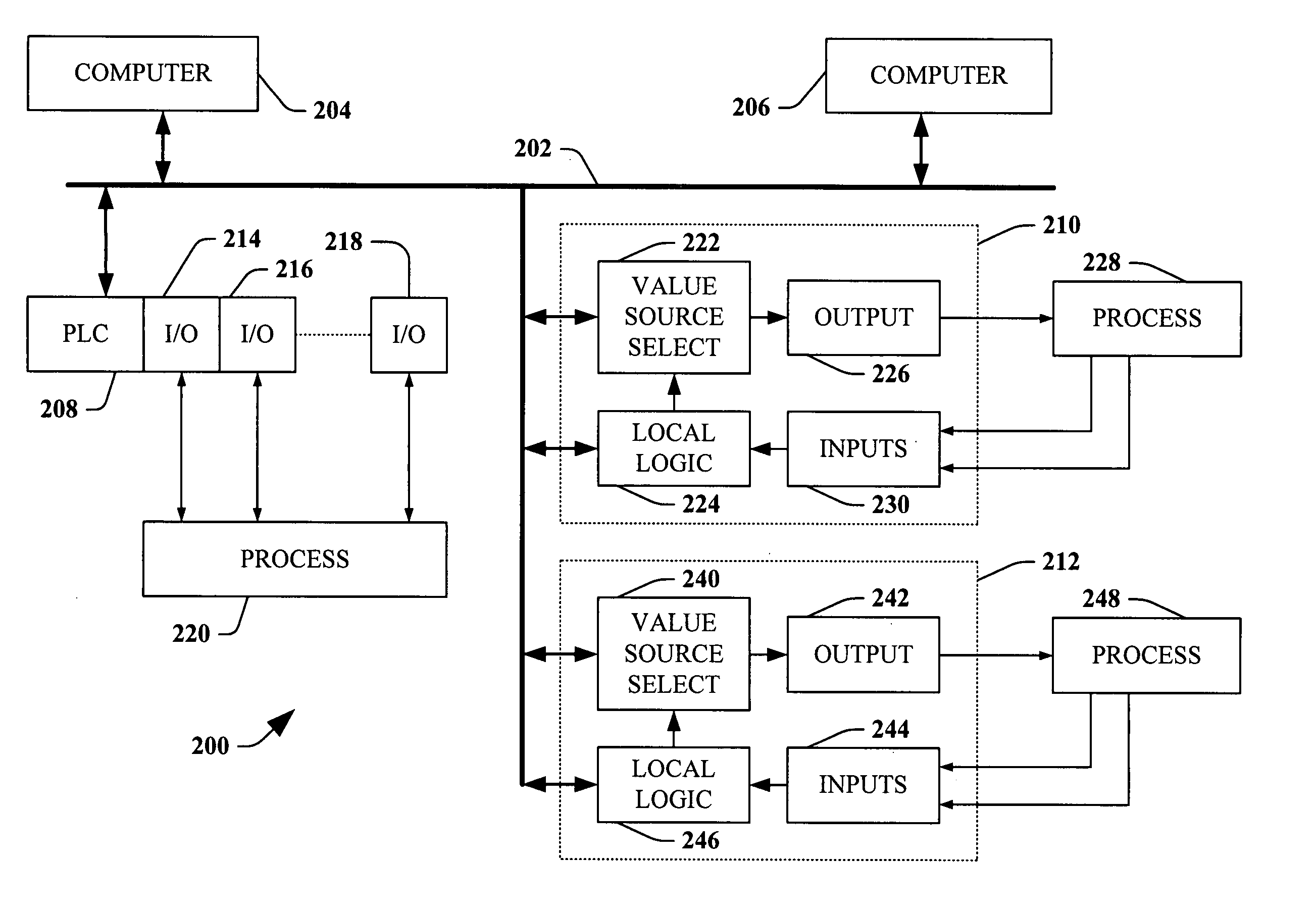 Driver board control system for modular conveyor with address-based network for inter-conveyer communication