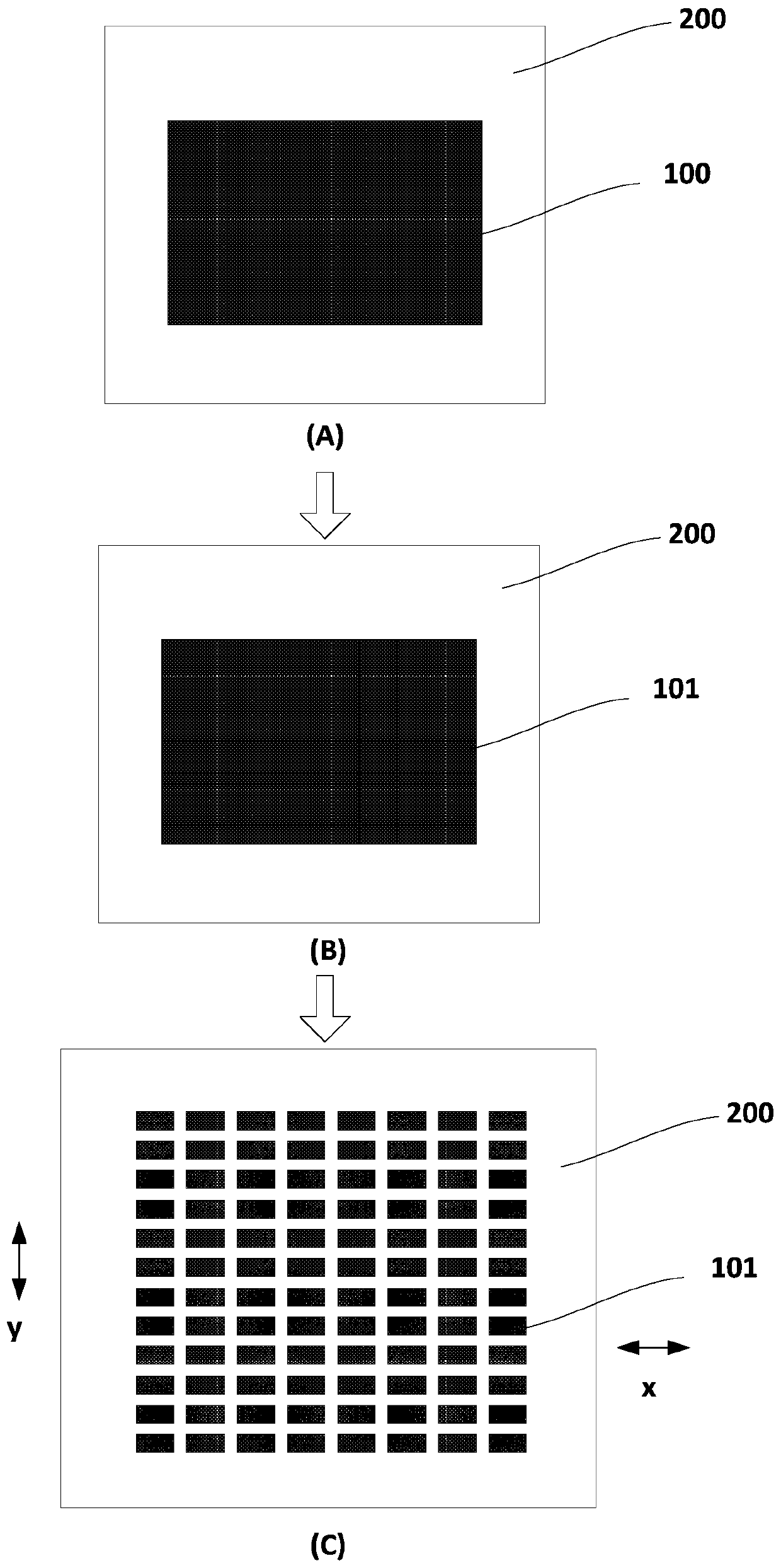 Method and equipment for transferring light-emitting particles, display substrate and device