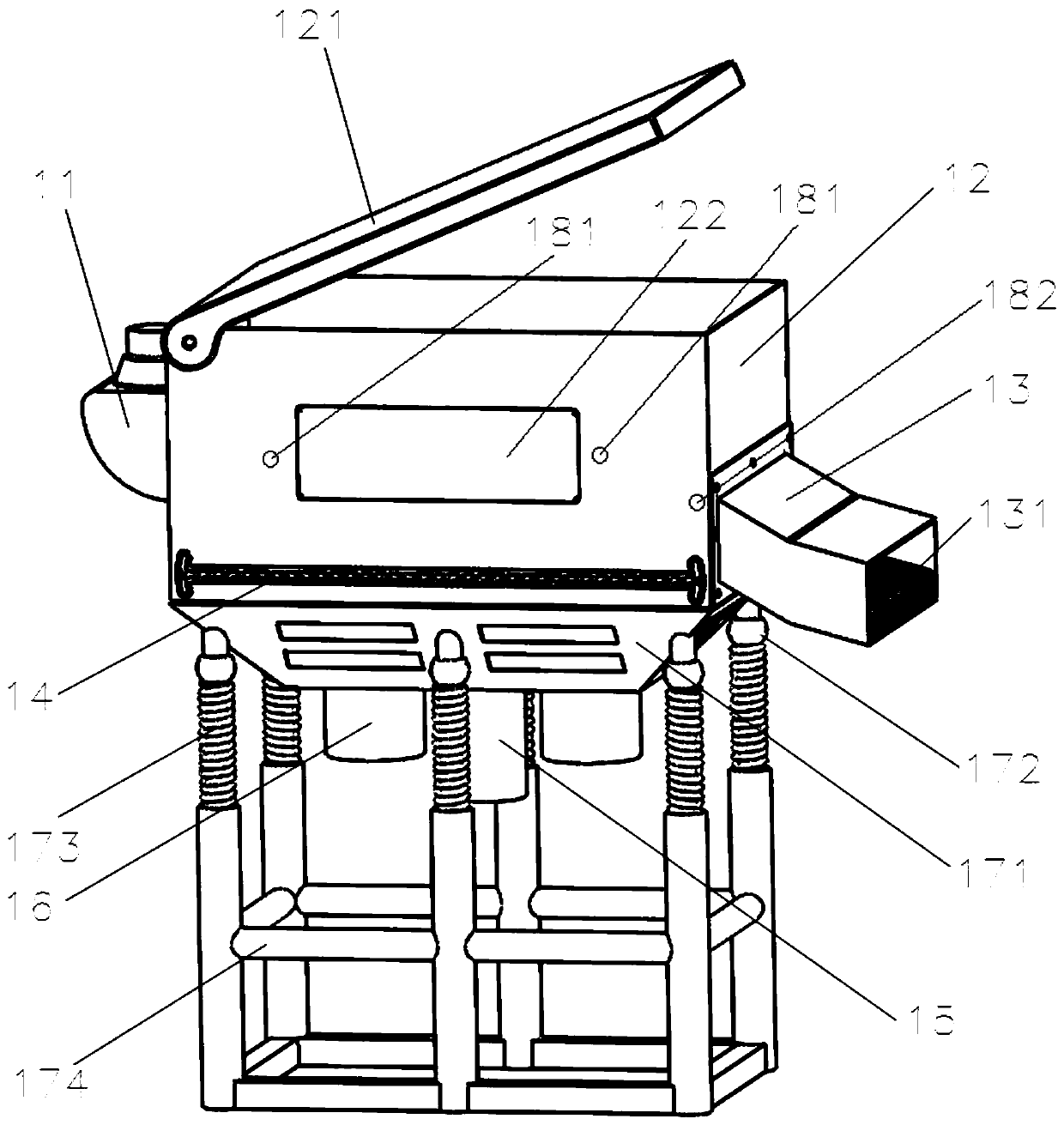 A ship-mounted electronically controlled fish-water automatic separation device and separation method