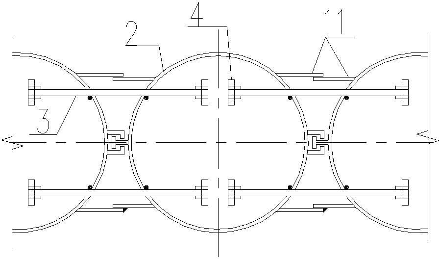 Large-diameter tube curtain support underground excavation construction super-shallow burying large-section subway station structure and construction method