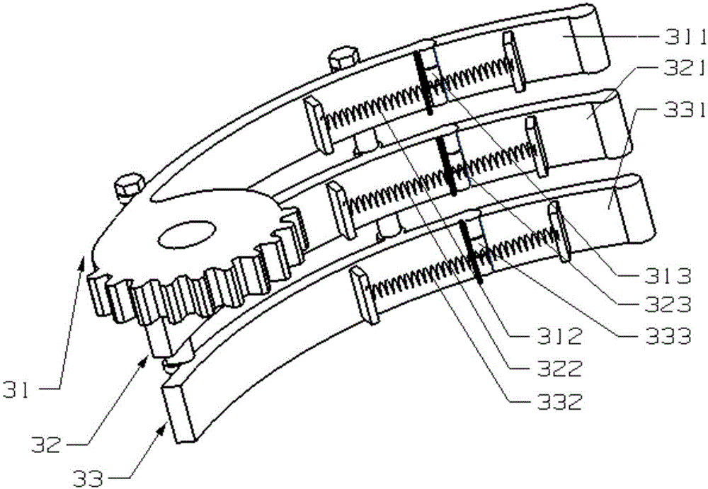 Manipulator tongs capable of striding across fixed obstacle