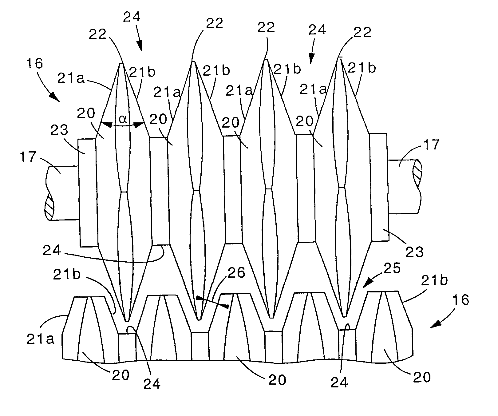 Apparatus and method to separate elements or materials of different sizes