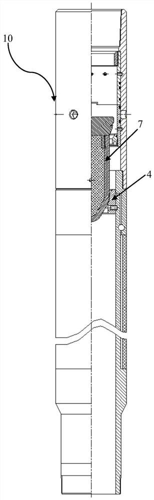 Packing type graded cementing device