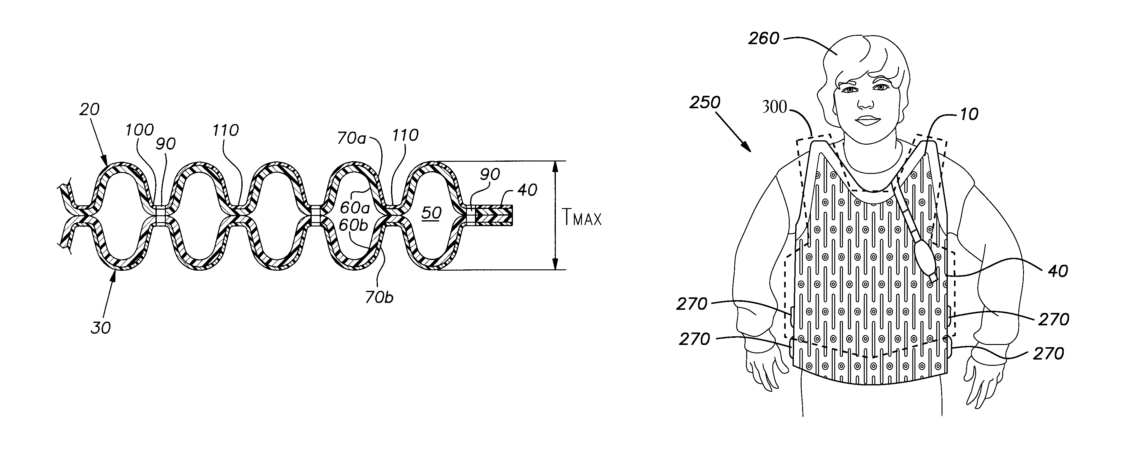 Device for dispersing and dampening impact forces