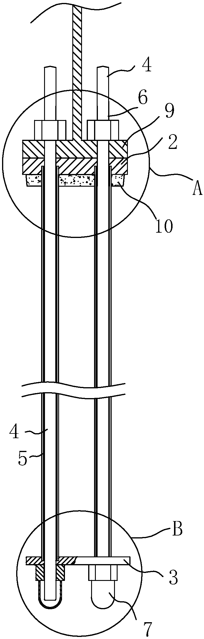 Prestressed barrel foundation with replaceable anchors