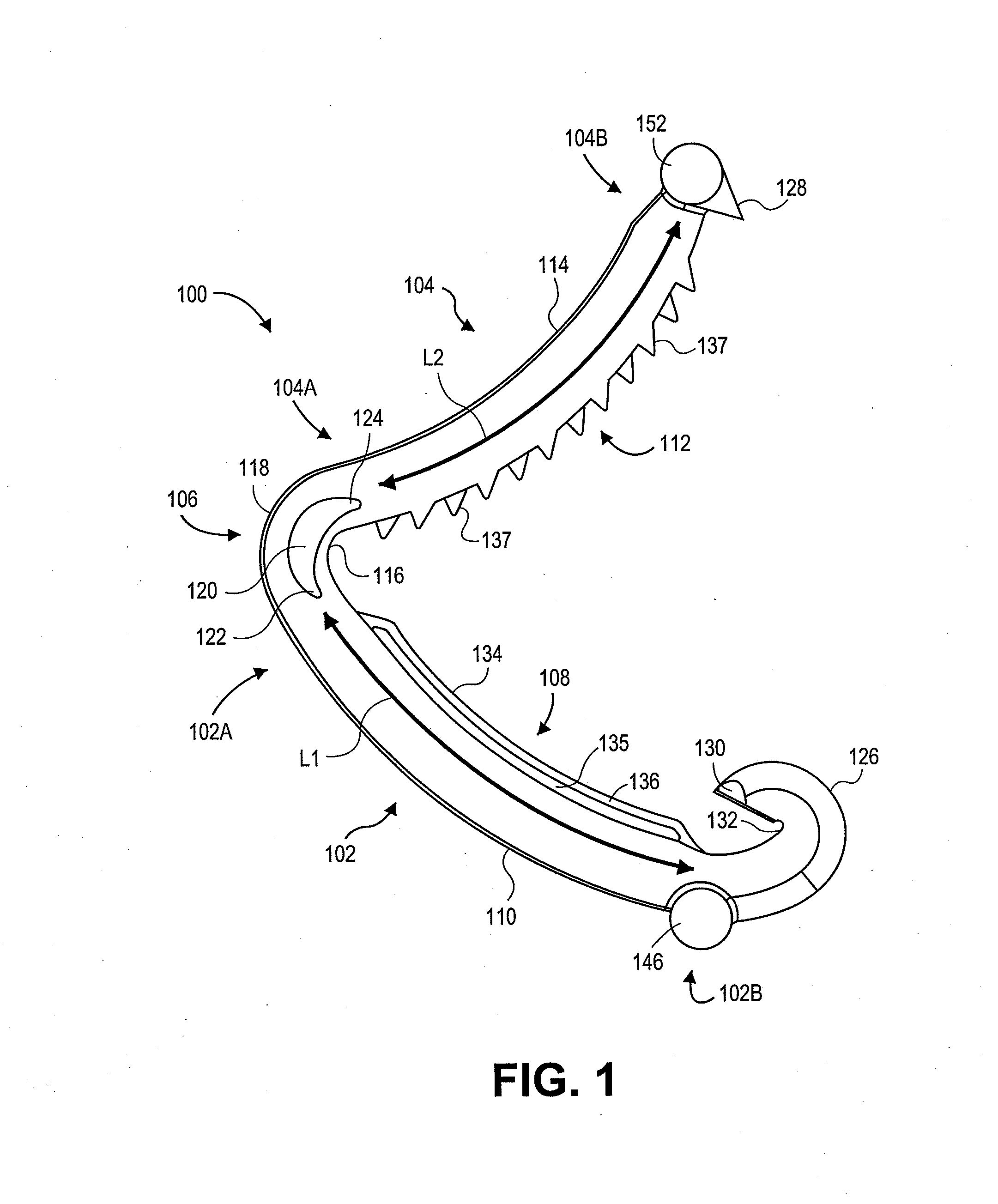 Ligation clip with flexible clamping feature