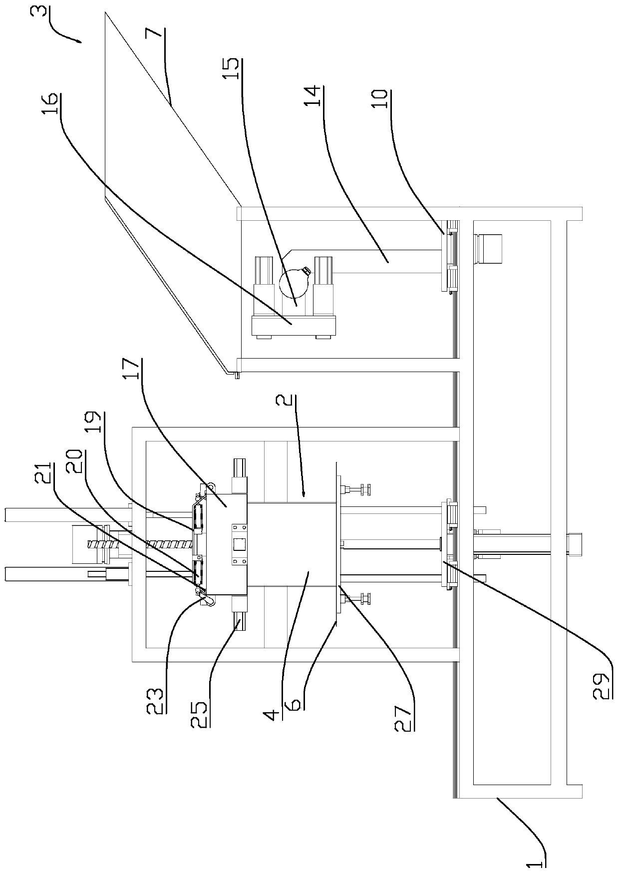 Opening and conveying device for cartons