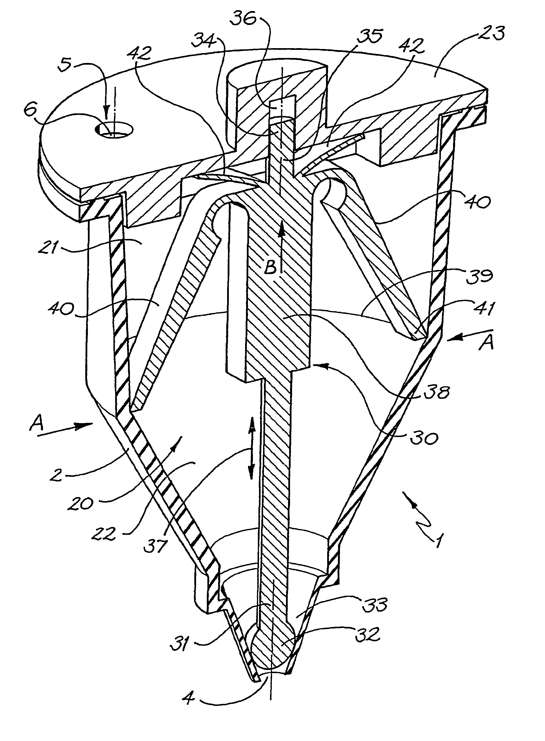 Pump for dispensing flowable material