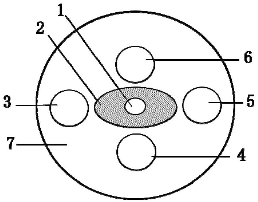 Air hole few-mode optical fiber supporting 14 modes, low crosstalk and easy MIMO processing