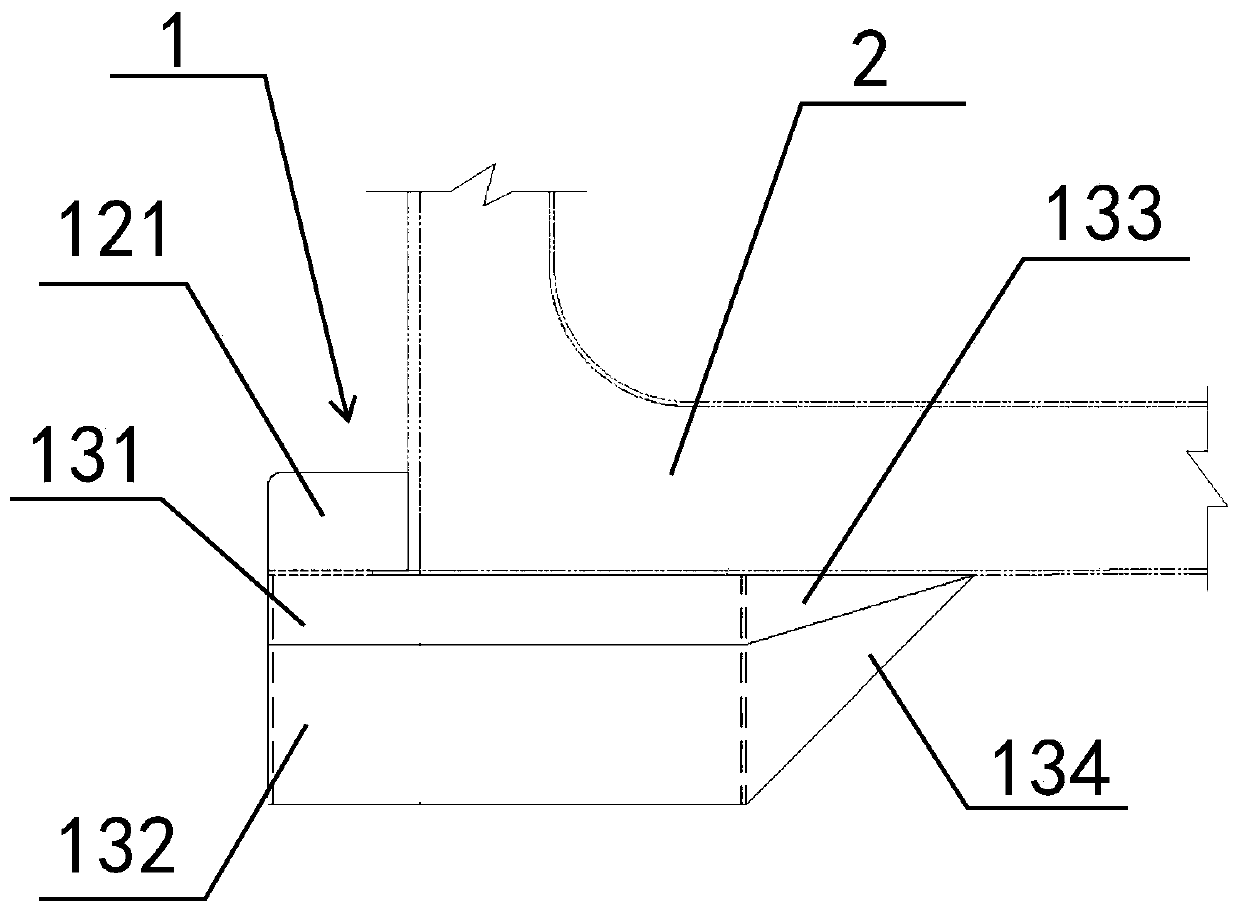 High-speed single ship course stabilizing fin and mounting method thereof