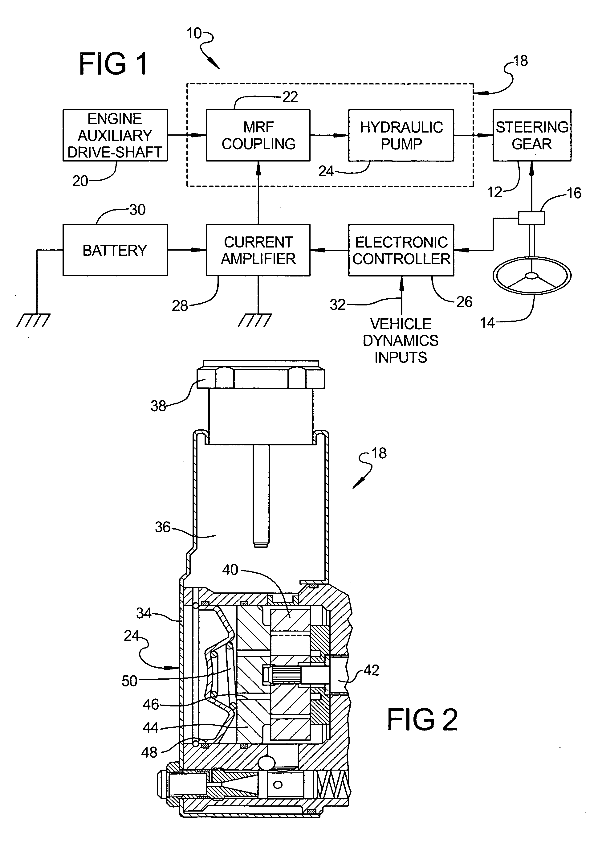 Magneto-rheological hydraulic power steering system