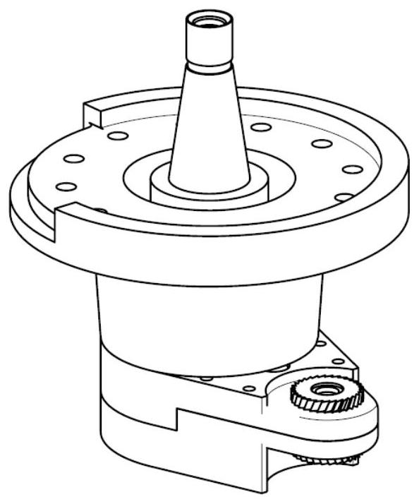 A milling head for milling inner cavity curved grooves