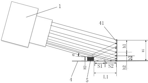 Optical detection device and optical detection method for side wall of inner cavity of mobile phone camera bracket