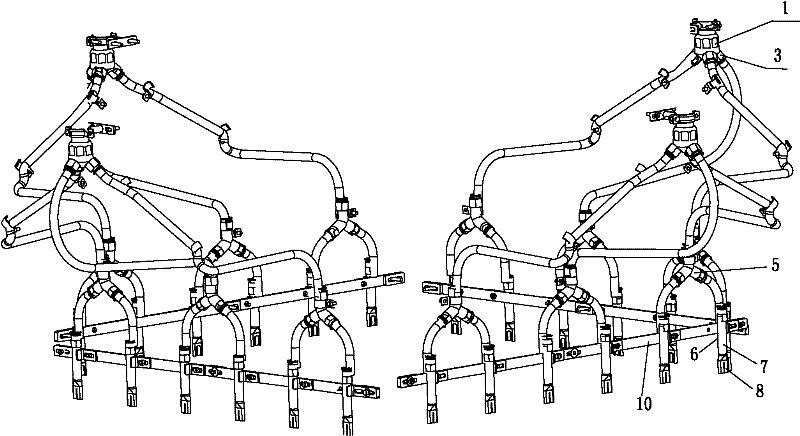 Anti-wire jumper sand-blasting device for multi-wire cutter