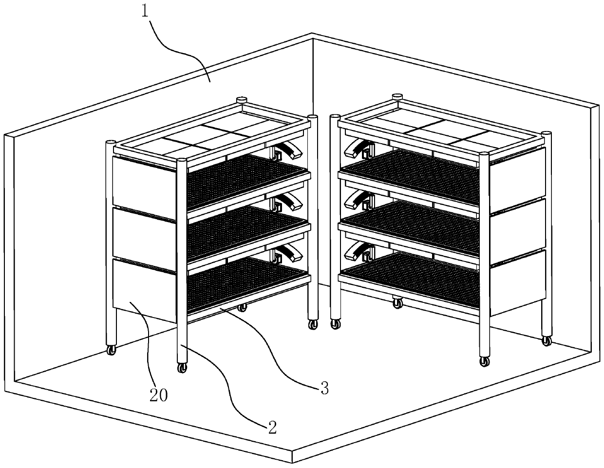 Concrete curing chamber with good curing effect