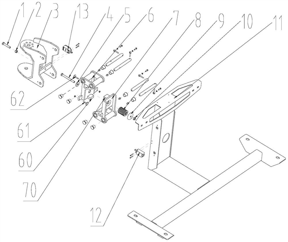 A work bucket load sensing mechanism and aerial work vehicle