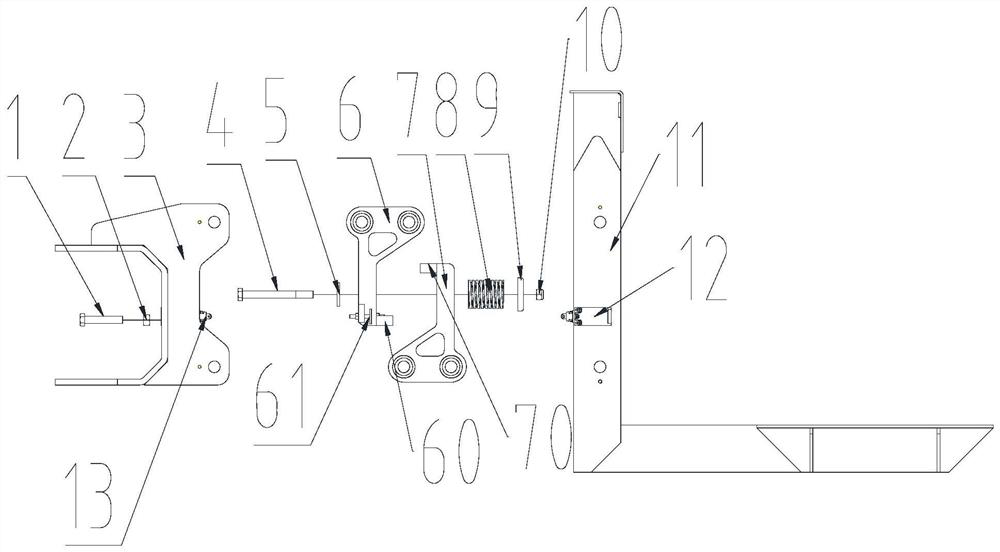 A work bucket load sensing mechanism and aerial work vehicle