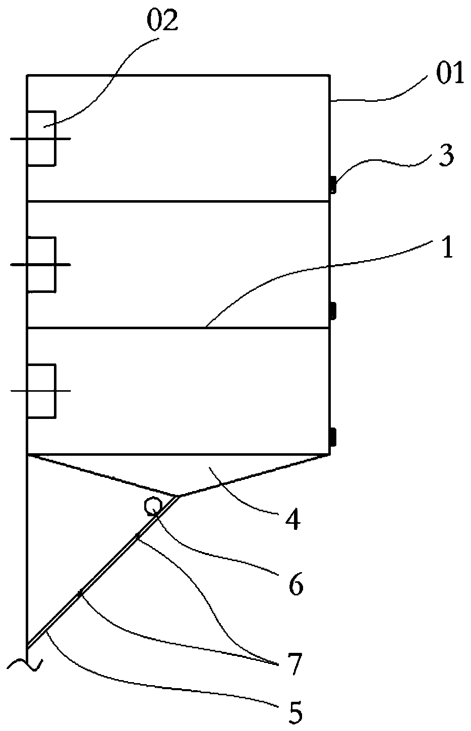 Ash removing device for deposited ash for boiler bellows