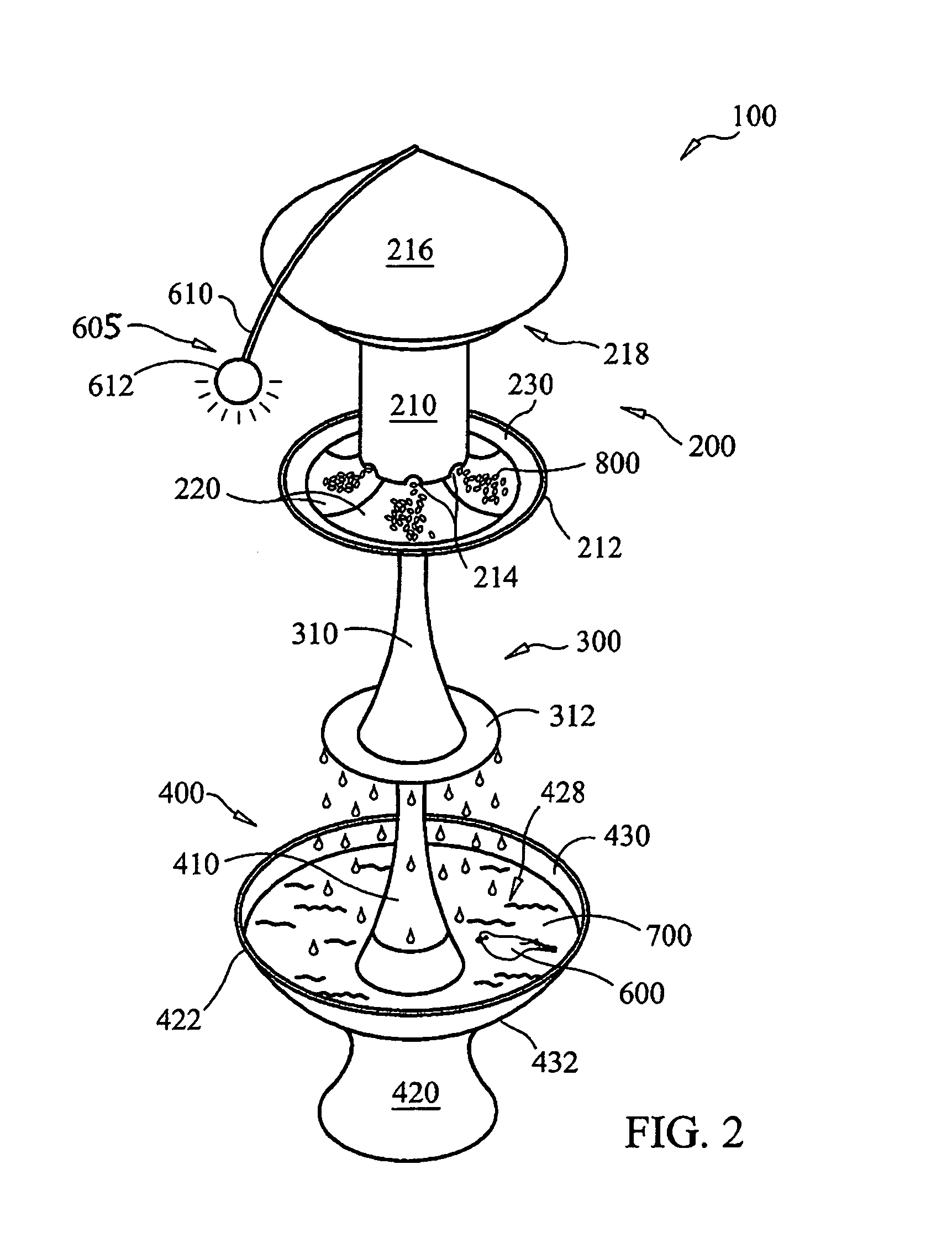 Combination birdfeeder and fountain