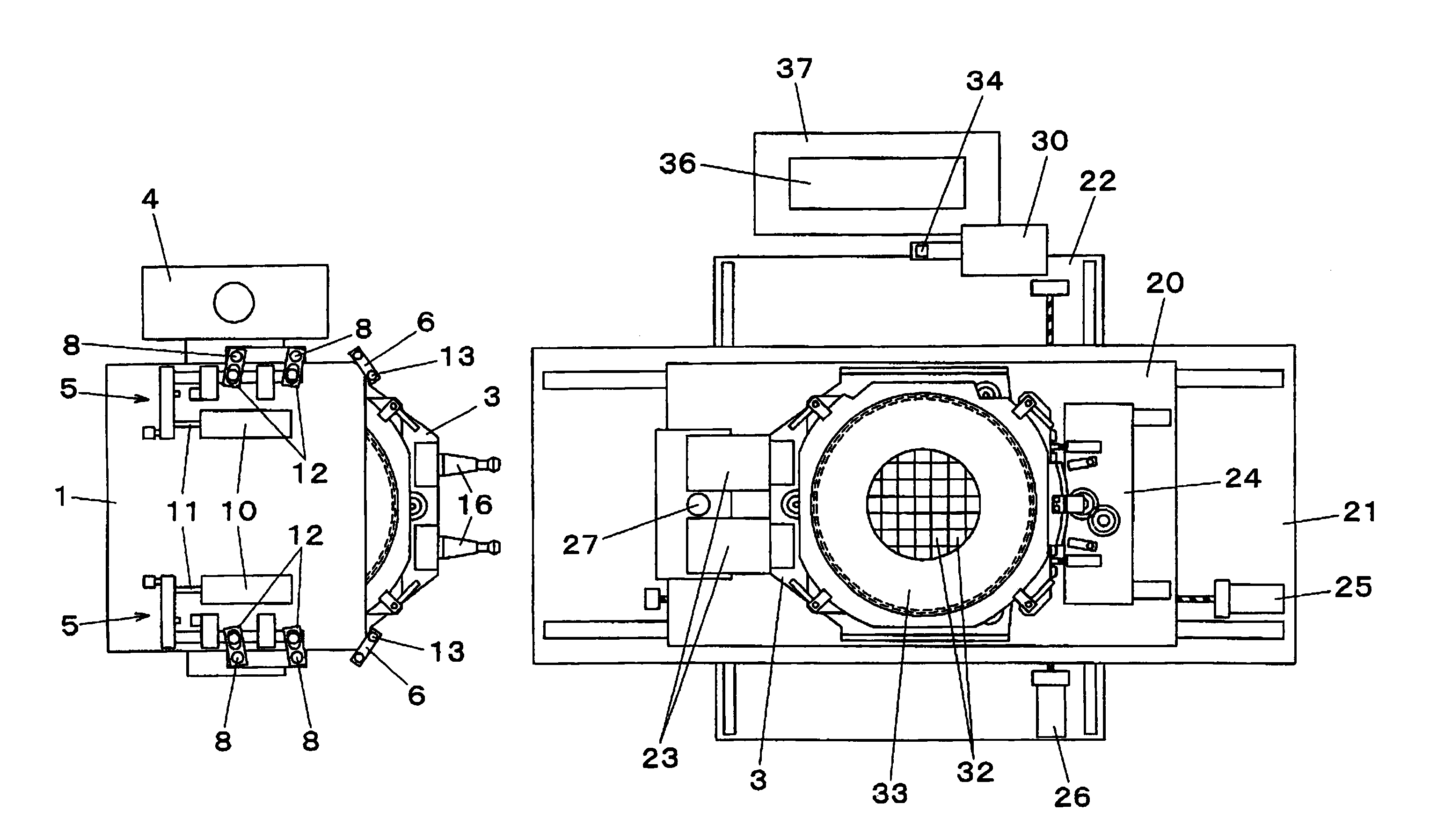 Automatic pallet exchange device