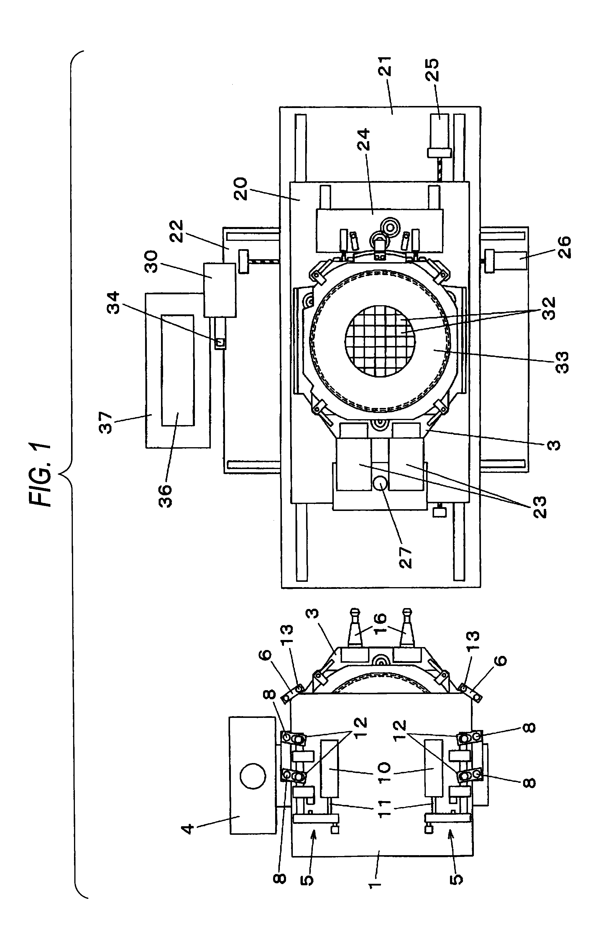 Automatic pallet exchange device