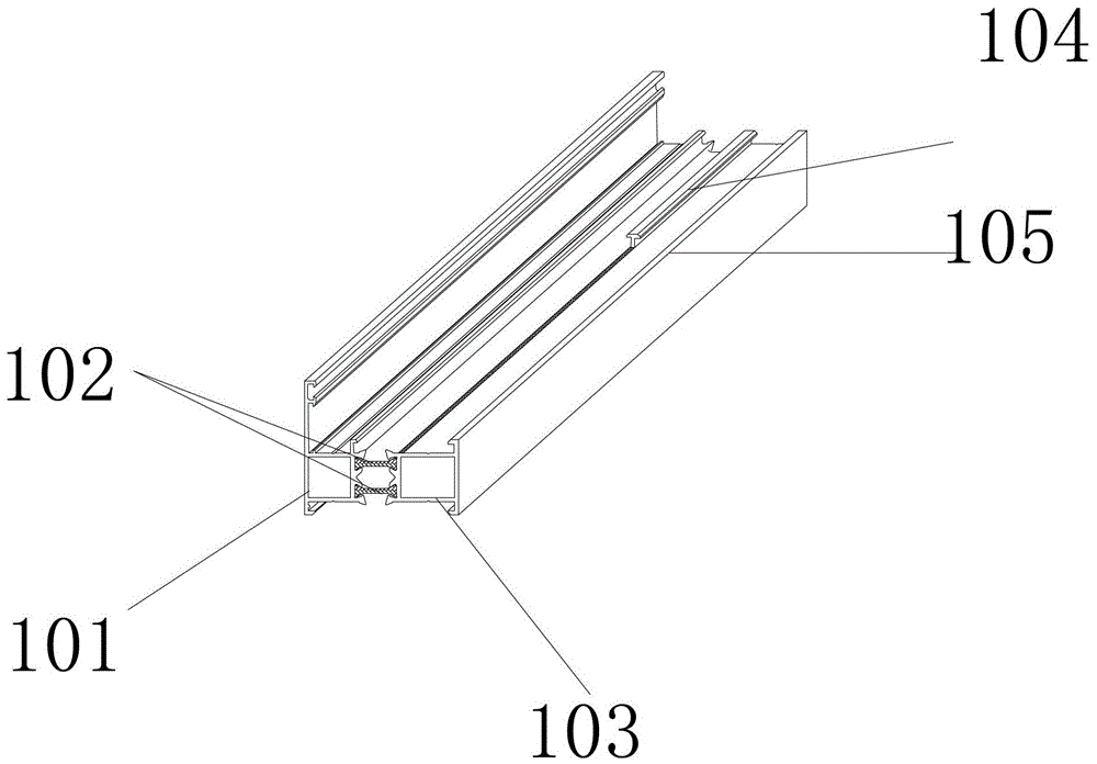 An aluminum alloy casement window