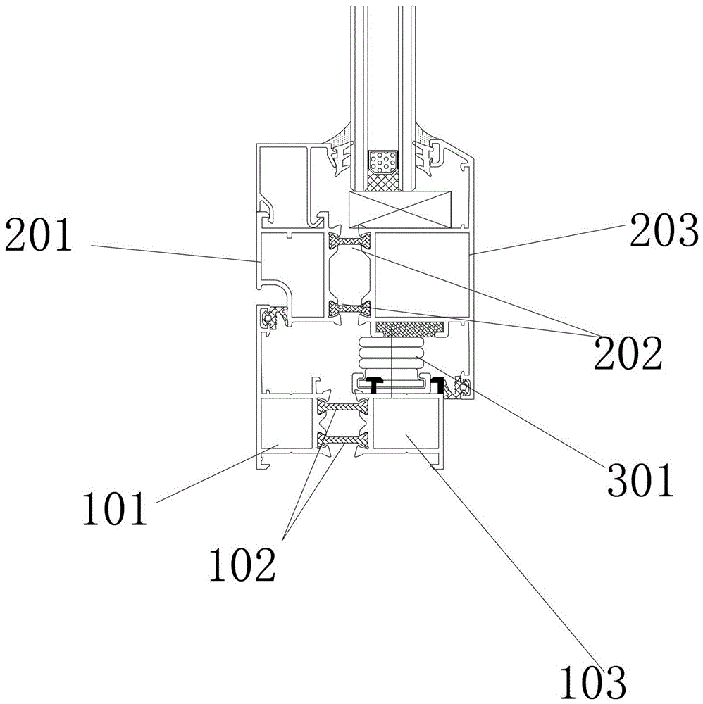 An aluminum alloy casement window