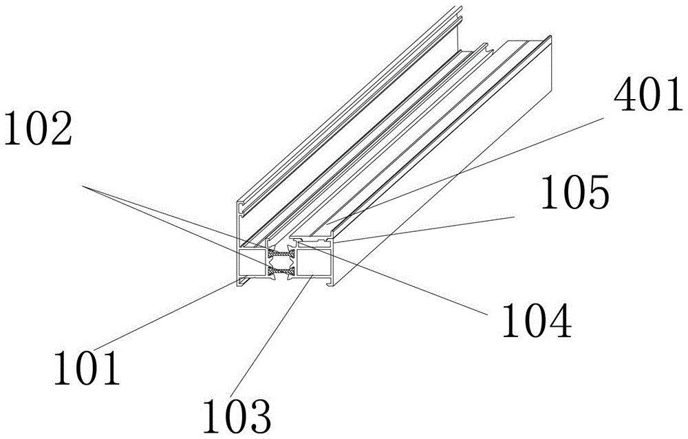 An aluminum alloy casement window