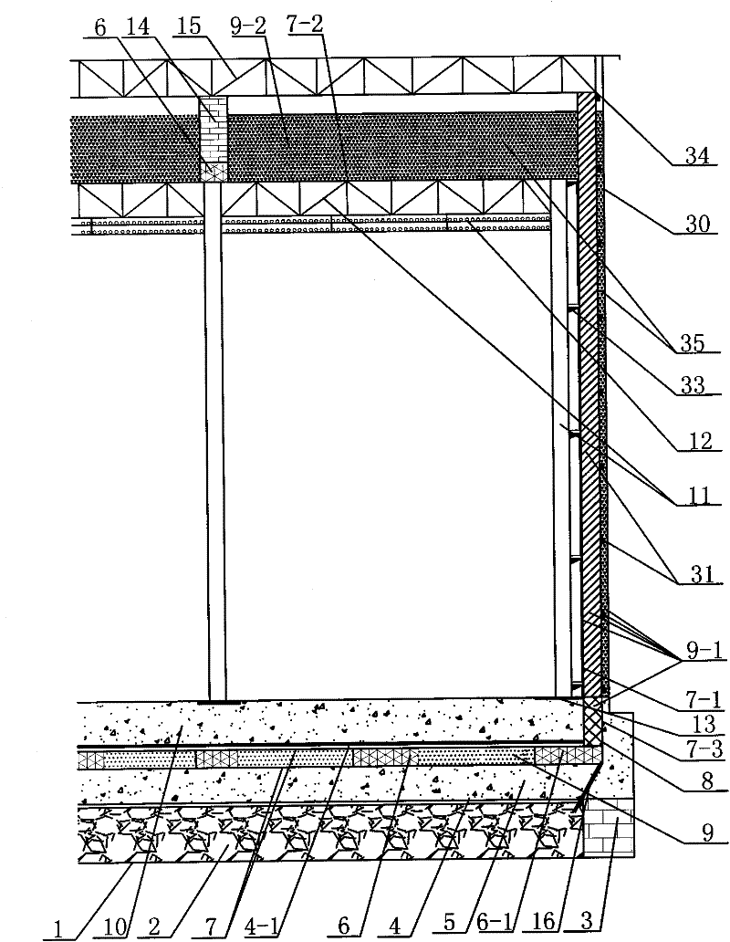 Power-saving economical combined heat-insulating integral refrigerator in civil engineering steel structure