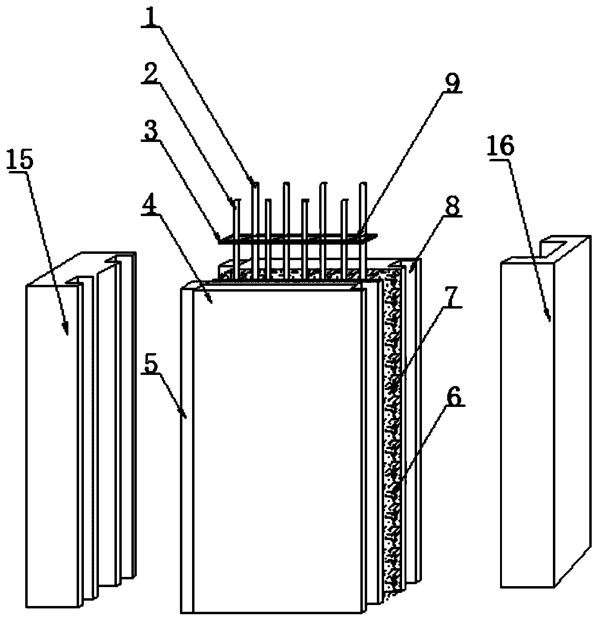 Building wallboard structure based on foam material