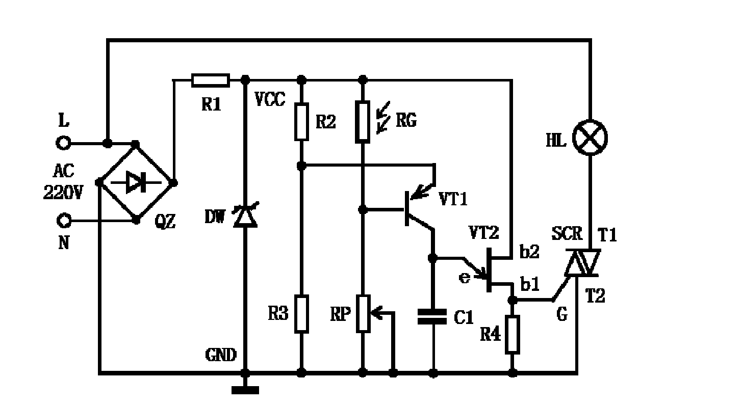 Automatic dimming table lamp