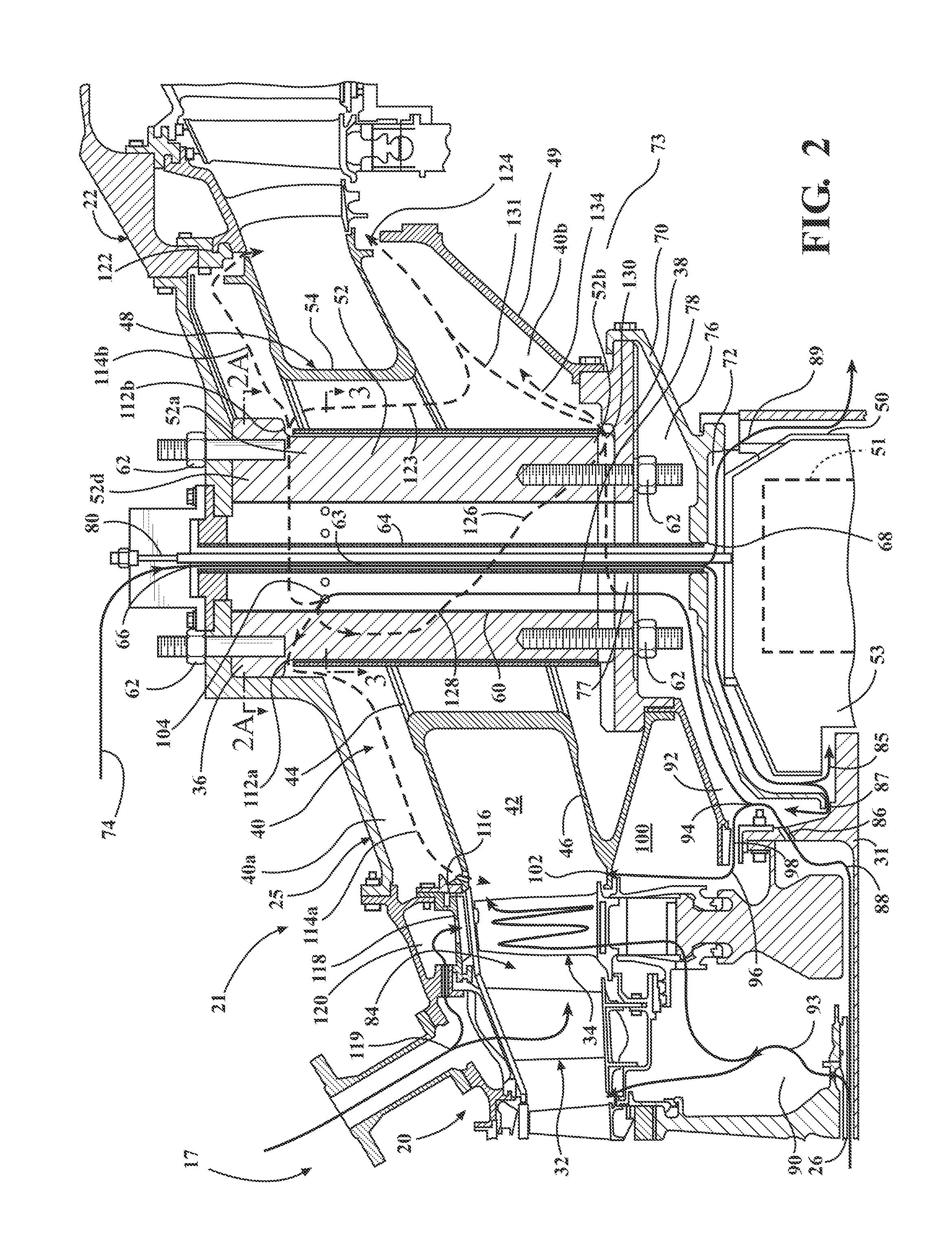 Purge and cooling air for an exhaust section of a gas turbine assembly