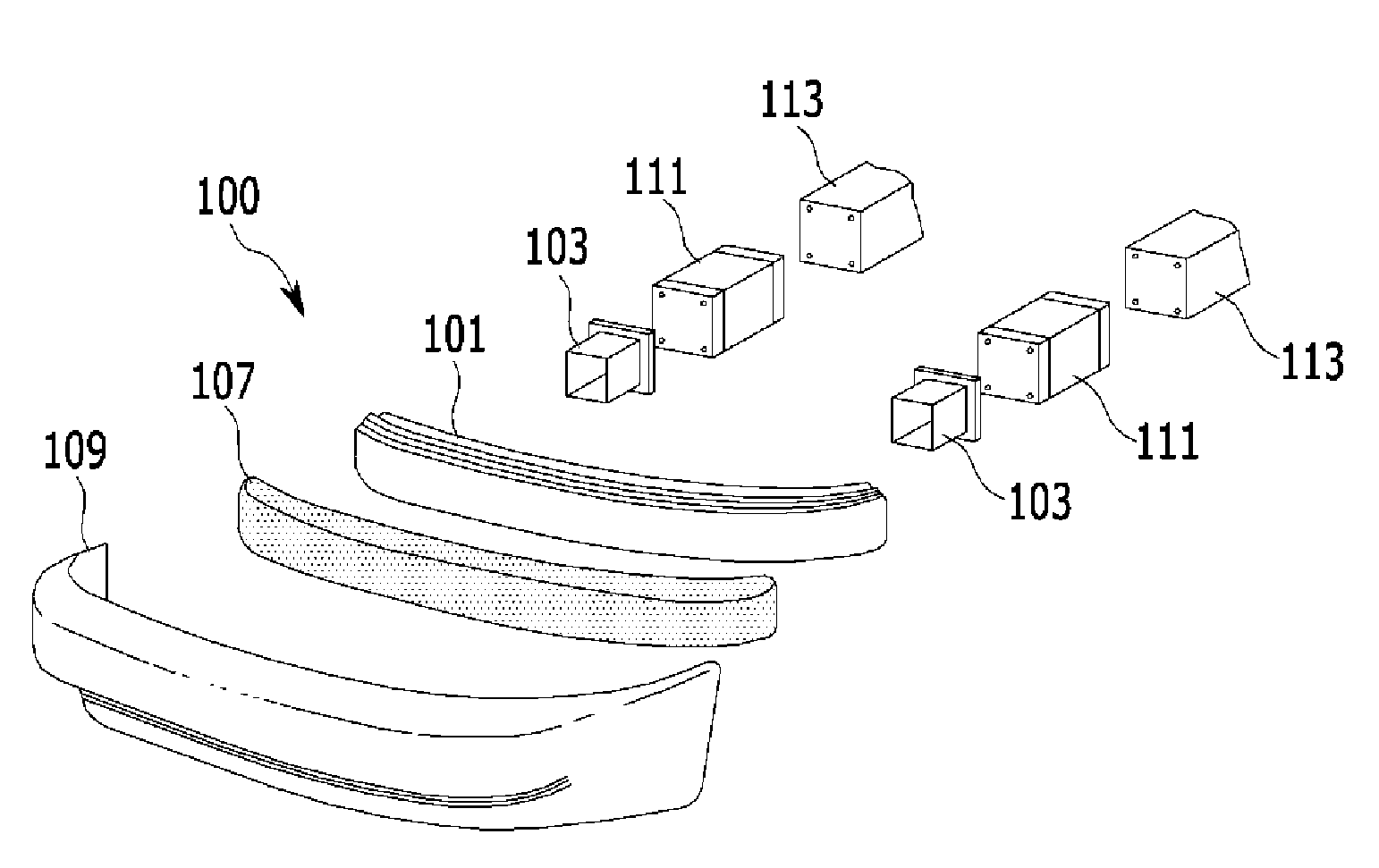 Hybrid bumper beam for vehicle, manufacturing method therefor and bumper beam unit thereof