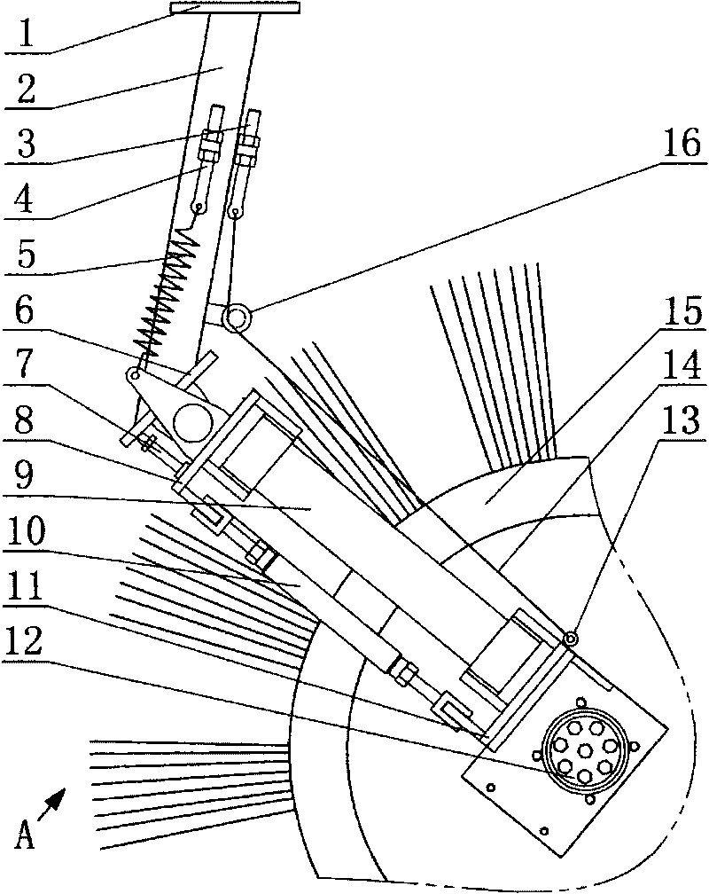 Sweeping device of sweeping car