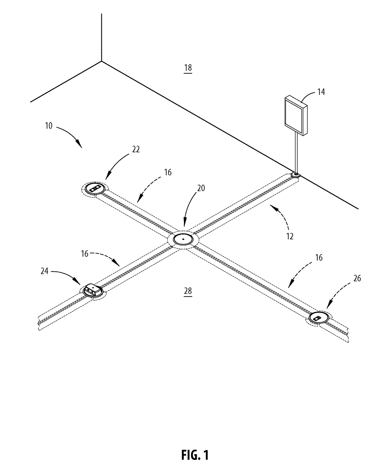 Floor power distribution system