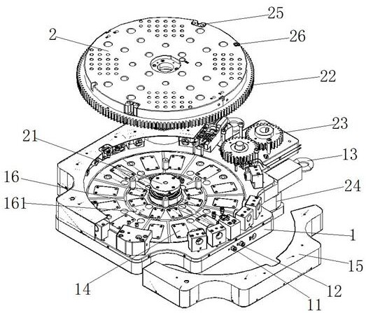 Auxiliary rotary table for forming multi-color mold by single-color machine