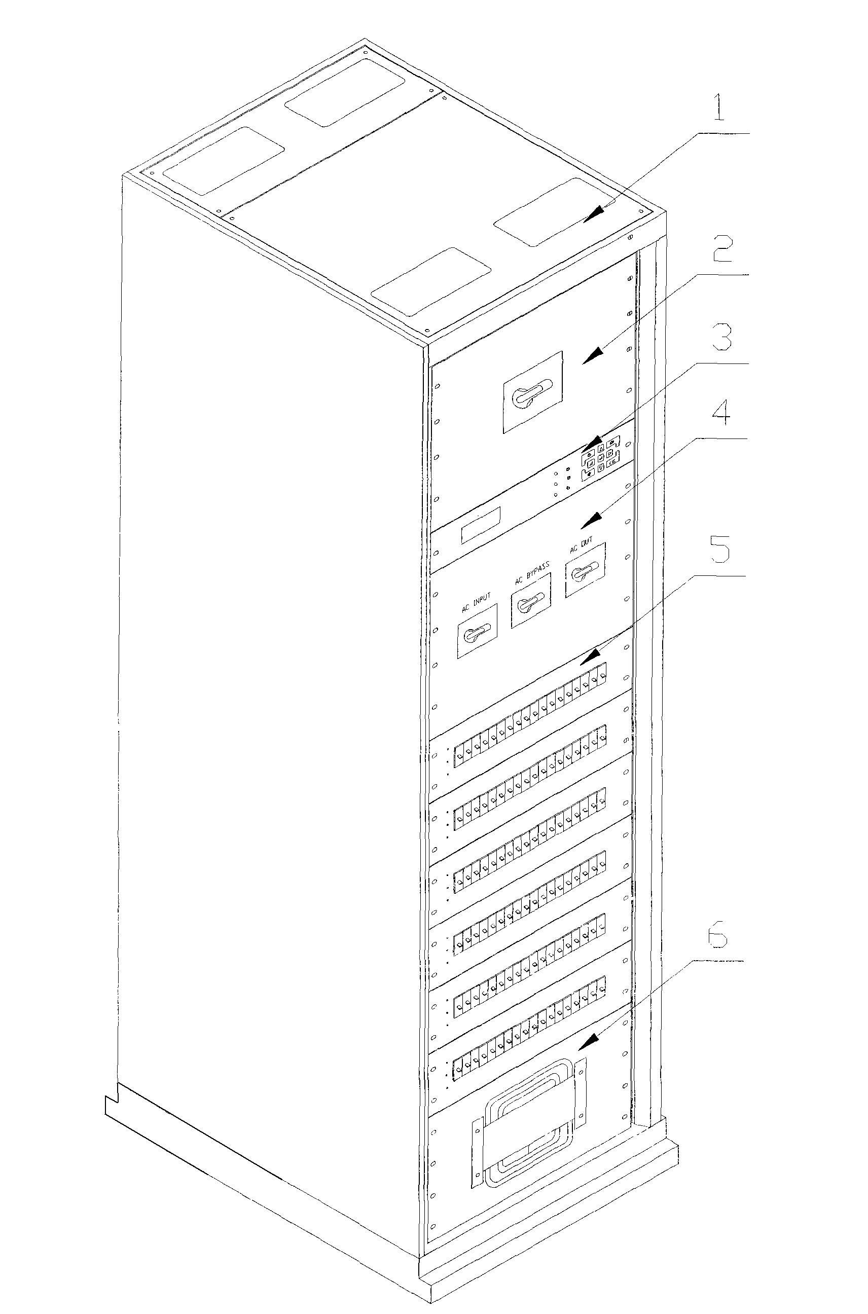 Modular UPS integrated power distribution system