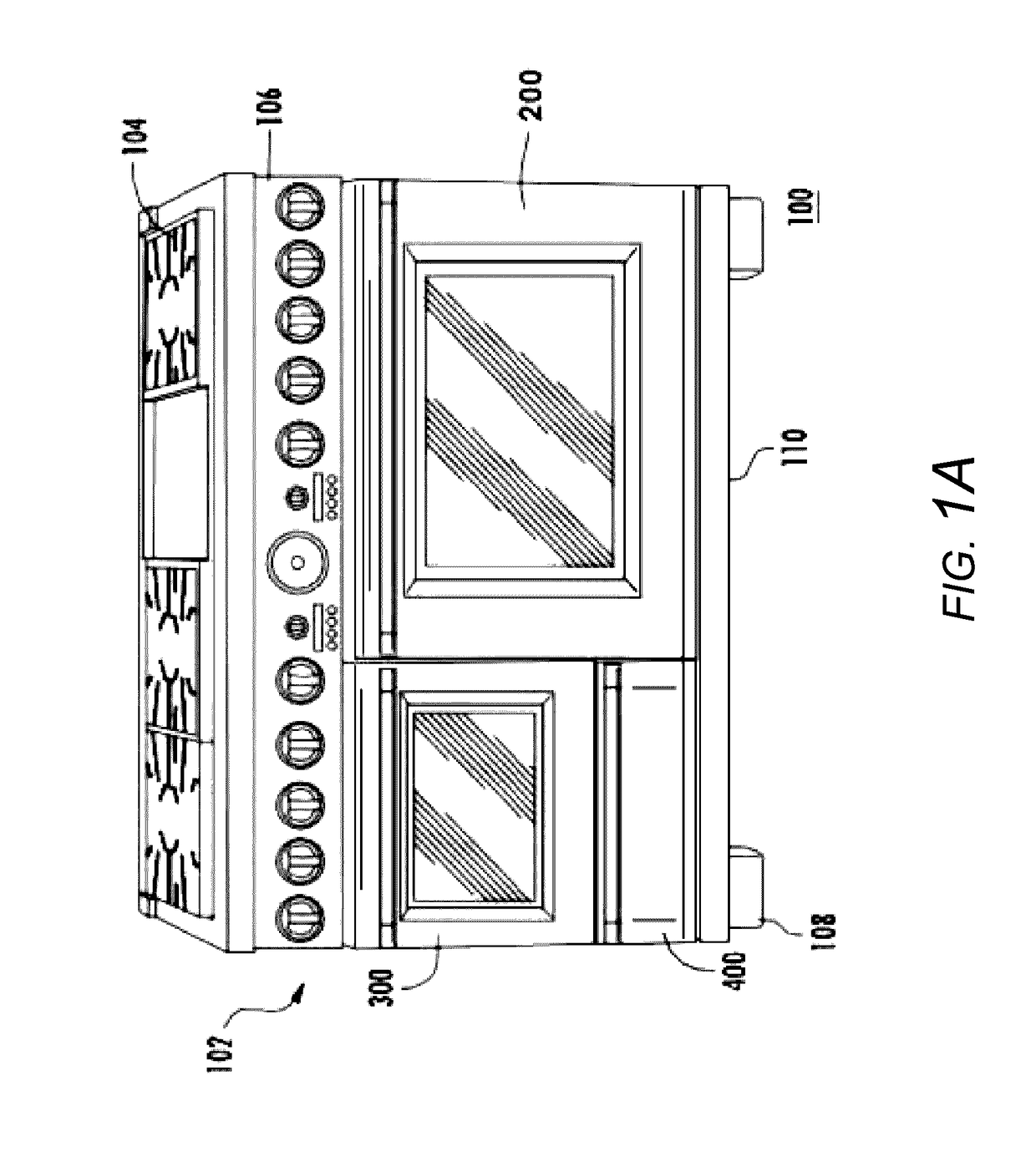 Household appliance having a mounting system for a full glass inner panel of a door