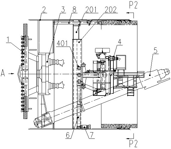 Vertical ellipse-like full-section tunnel shield tunneling machine