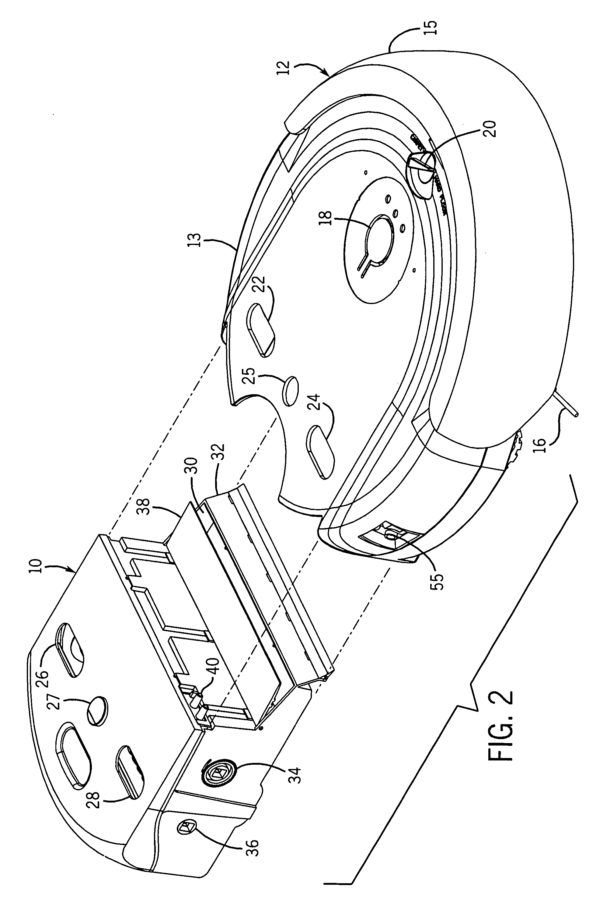 Surface treating device with cartridge-based cleaning system