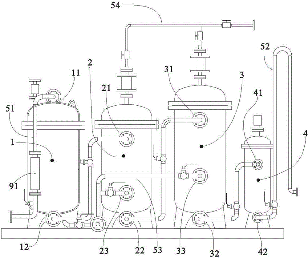 Organic phase separation and recovery device and method capable of optimizing impurity filtering-out effect