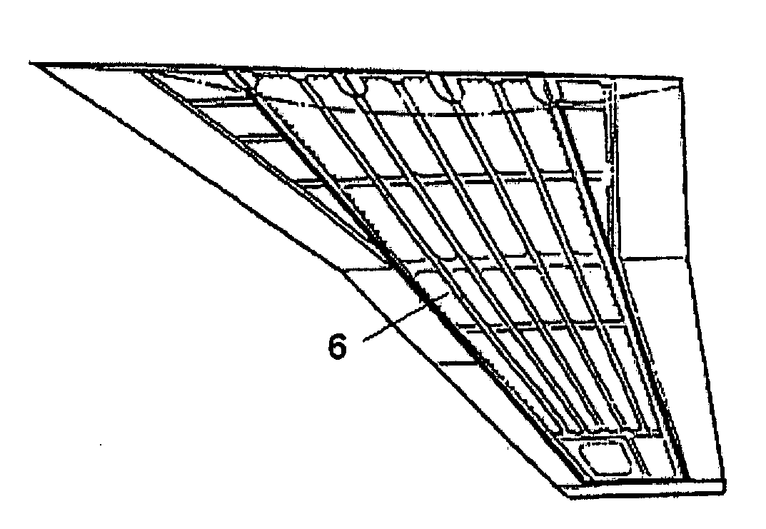 Integrated multispar torsion box of composite material