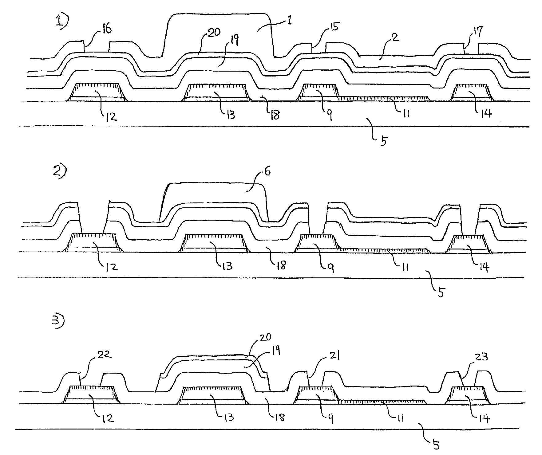 Method of manufacturing LCD apparatus by using halftone exposure method