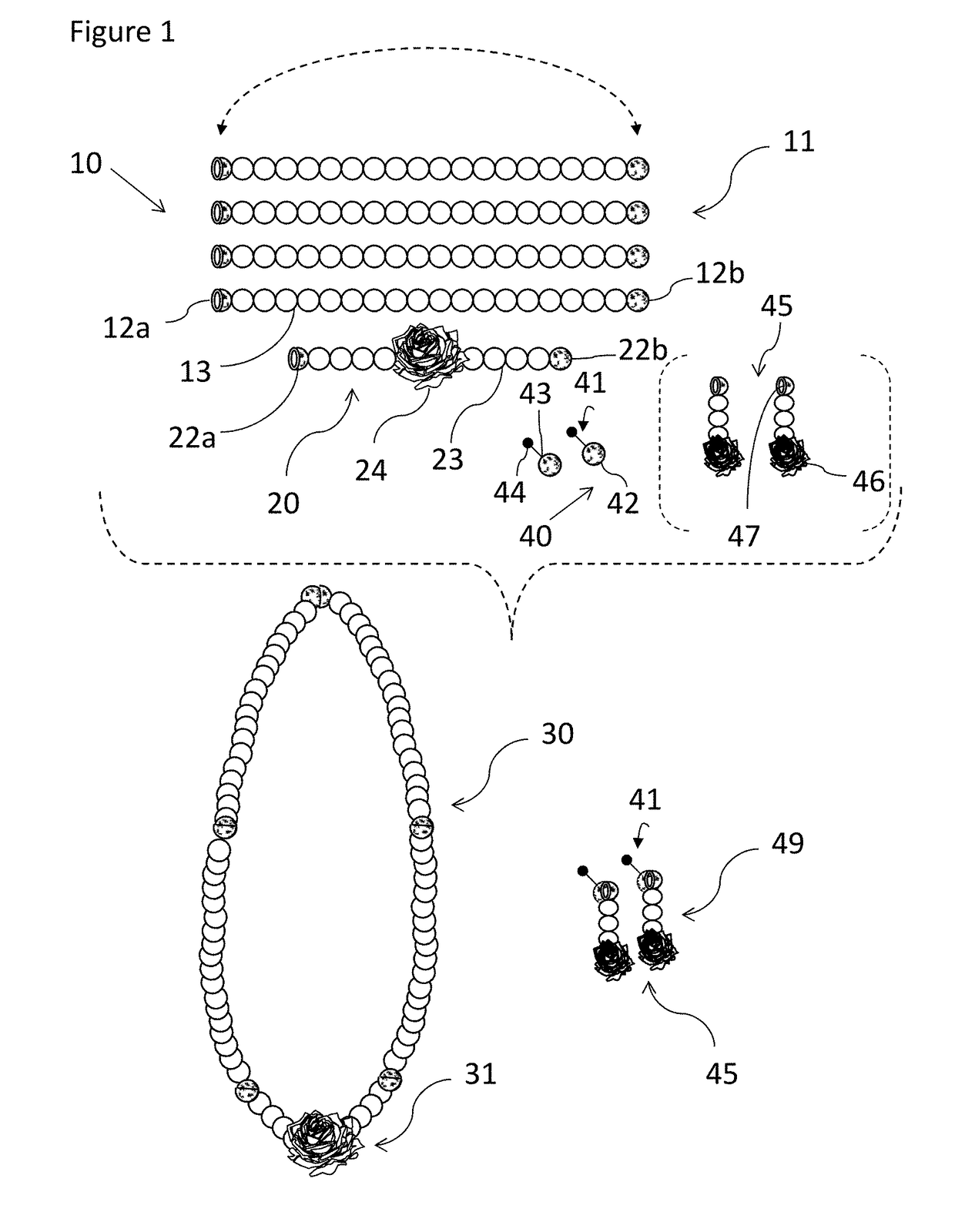 Magnetic Jewelry Connectors For Forming A Jewelry Piece