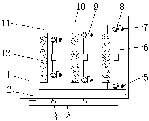 A flattening device for protective film winding