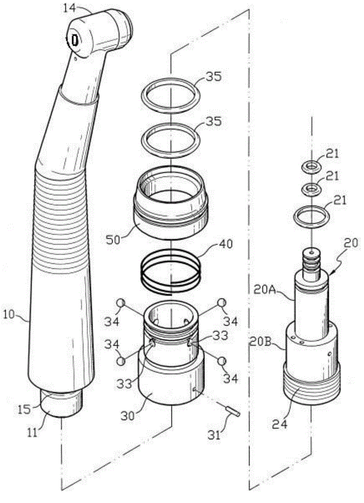 Fast-plugging tooth washing machine